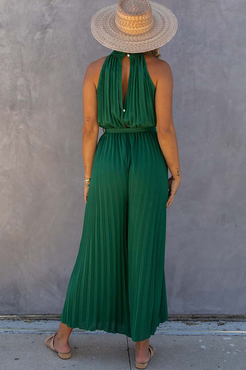 Wide Leg Jumpsuit with Belt