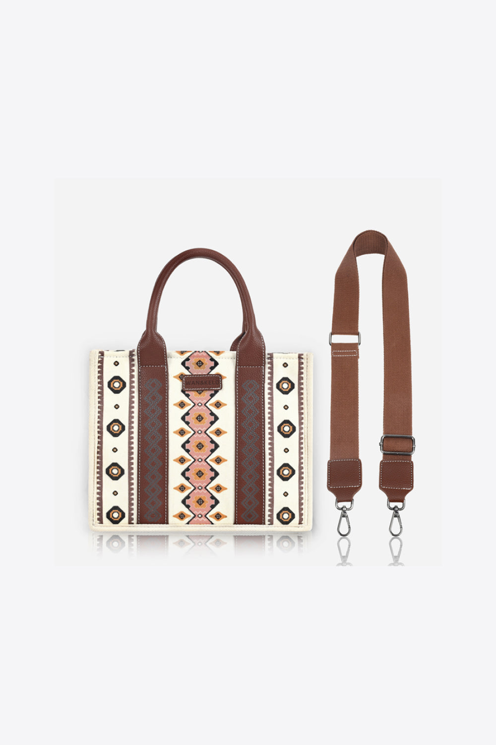 Printed Leather Shoulder Bag